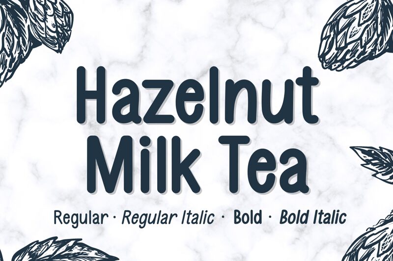 Hazelnut Milk Tea Czcionka