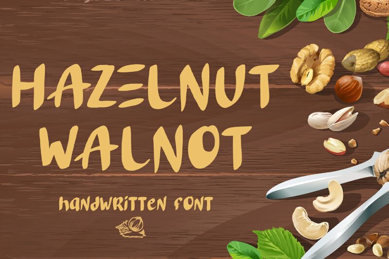 Hazelnut Walnot Schriftart