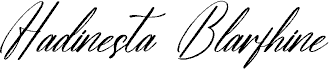Hadinesta Blarfhine DEMO VERSIO Italic fonte
