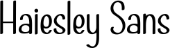 Haiesley Sans Demo