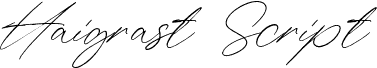 Haigrast Script PERSONAL USE Regular