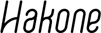 Hakone Italic Italic