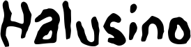 Preview of the Halusino font
