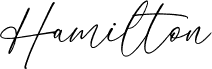 Hamilton font
