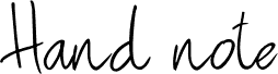 Hand note