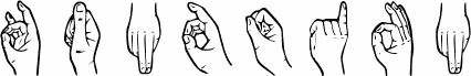 Preview of the HandSign font