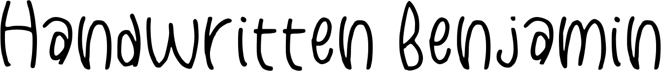 Handwritten Benjamin Regular font