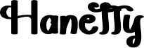 Hanetty font