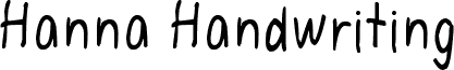 Ukážka písma HannaHandwriting