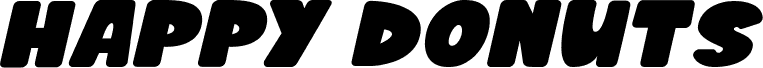 HAPPY DONUTS Italic