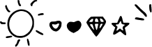 Preview of the Happy Fonts Regular font
