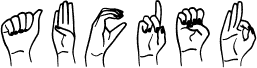 Preview of the Happy Hands font