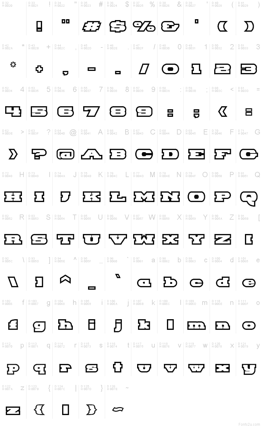 Latin de base - Table de caractères