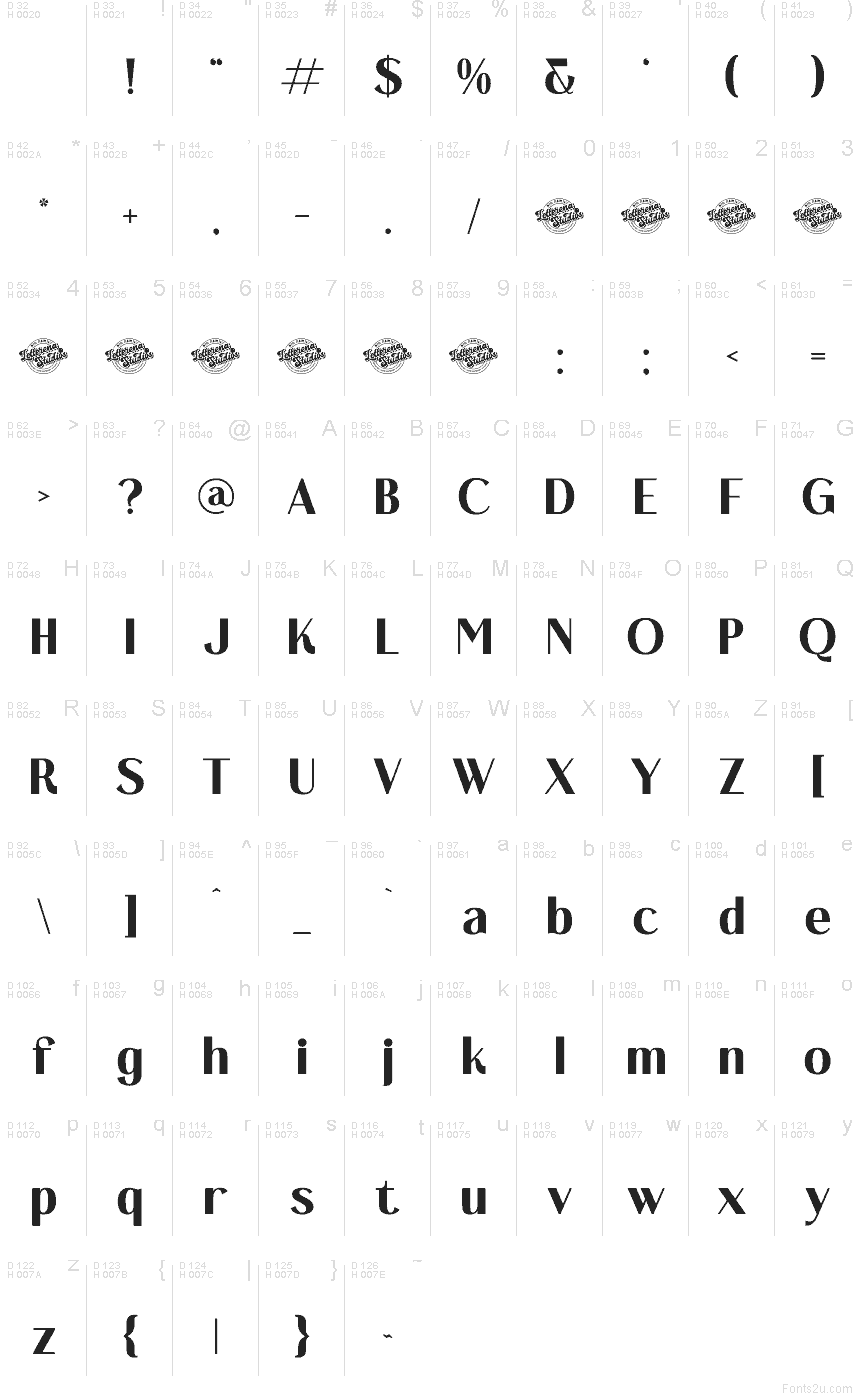 Základná latinka - Znaková sada