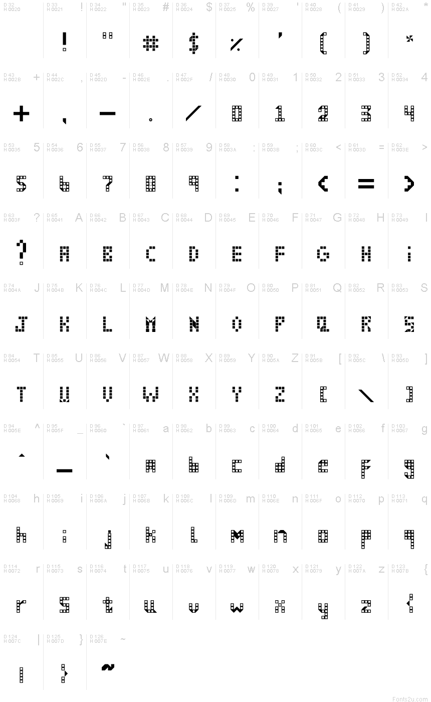 Latin de base - Table de caractères