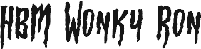 Anteprima del carattere HBM Wonky Ron