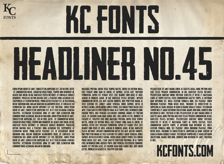 Headliner No. 45 Czcionka