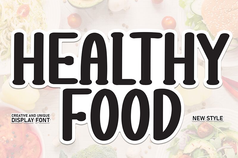 Healthy Food Schriftart