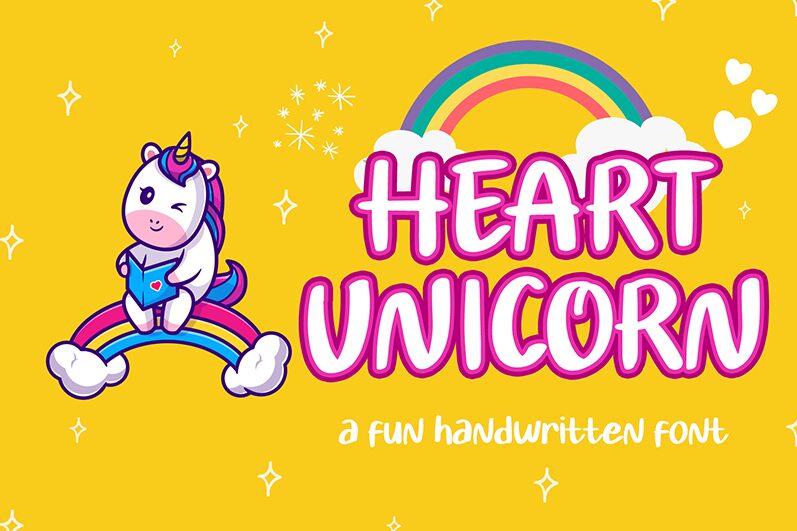 Heart Unicorn Schriftart