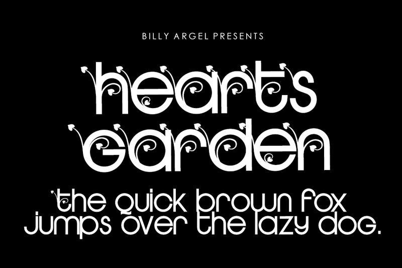 HEARTS GARDEN Schriftart