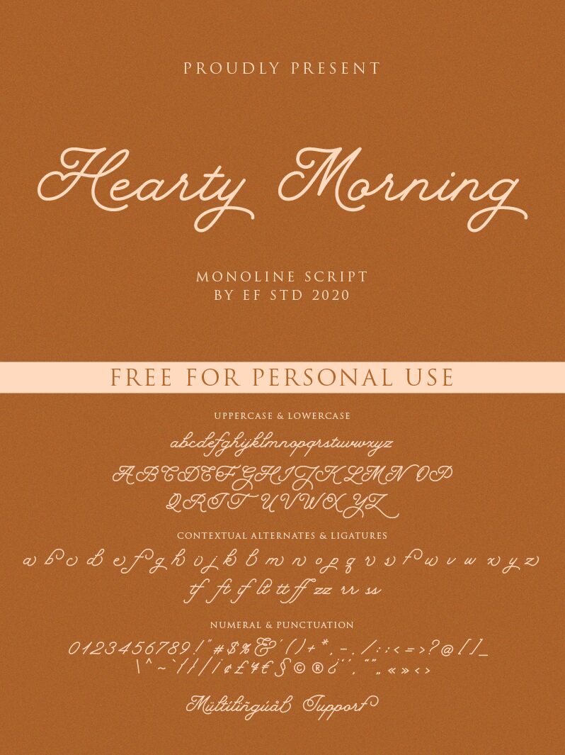 Hearty Morning Schriftart