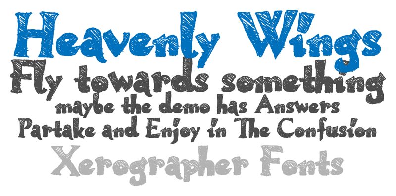 HeavenlyWings Druh písma