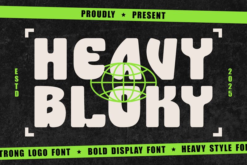 Heavy Bloky — Prezentace písma