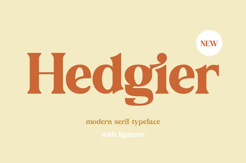 Hedgier Schriftart