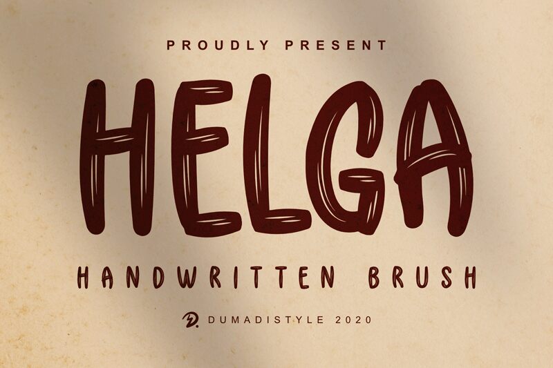 Helga Brush Schriftart