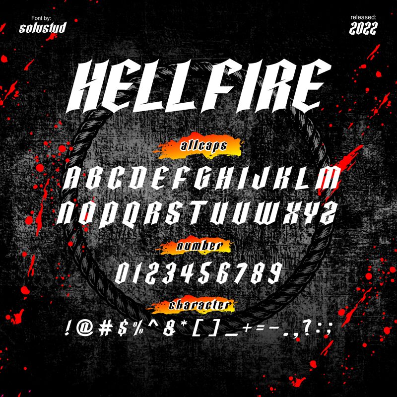HELLFIRE Schriftart