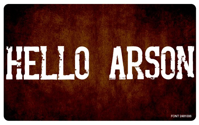 Hello Arson Czcionka