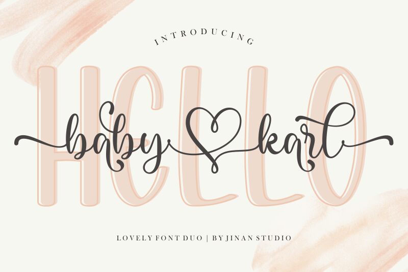 Hello Baby Karl Script Schriftart