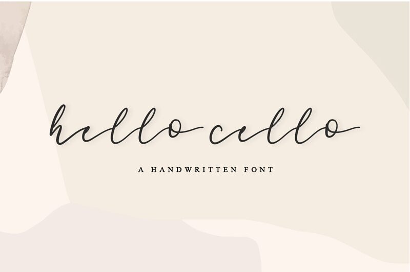 hello cello Schriftart