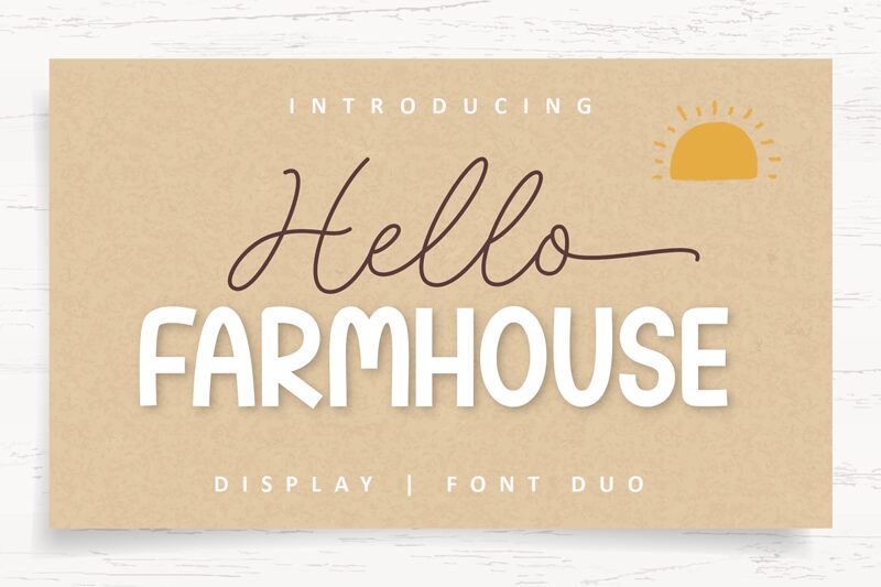 Hello Farmhouse Sans Schriftart