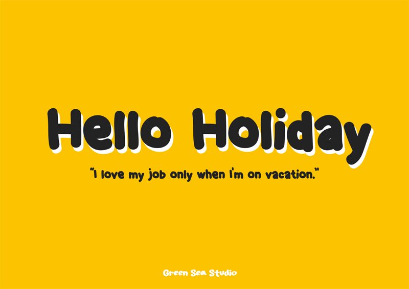 Hello Holiday Czcionka