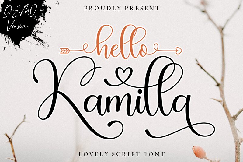 Hello Kamilla Schriftart