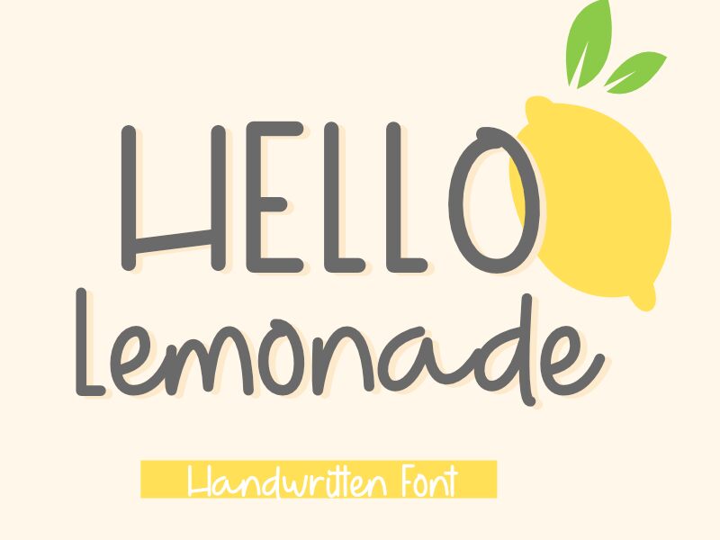 Hello Lemonade font