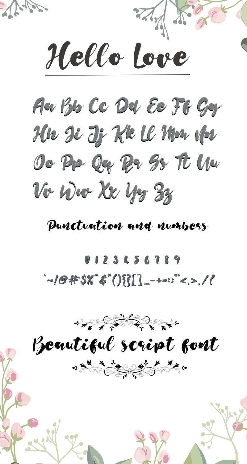 Hello Love Schriftart