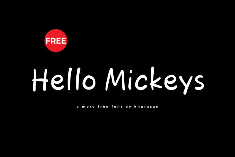 Hello Mickeys — Presentazione del carattere