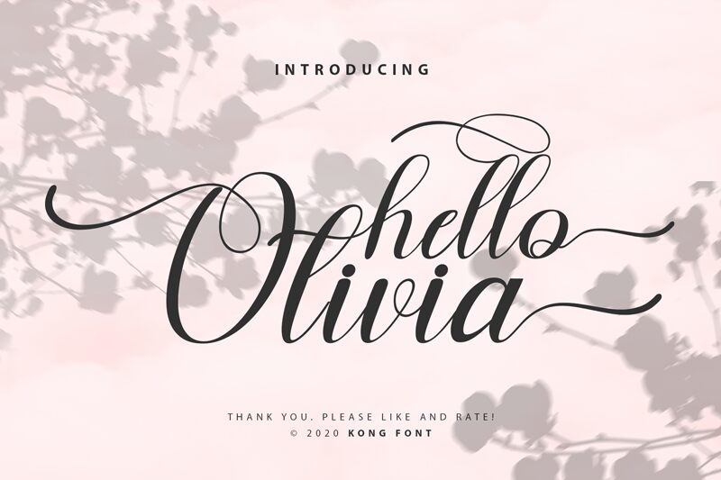Hello Olivia Schriftart