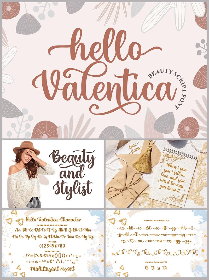 Hello Valentica Czcionka