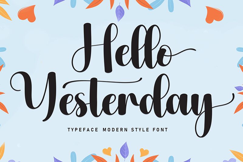 Hello Yesterday Schriftart