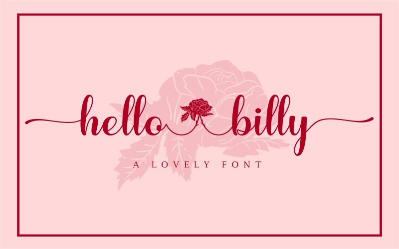Hello Billy Schriftart
