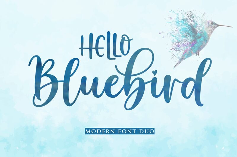 Hello Bluebird Sans Fuente