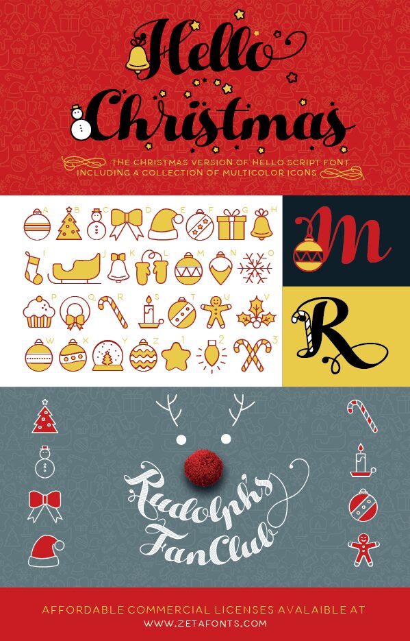 Hello Christmas Icon Carattere