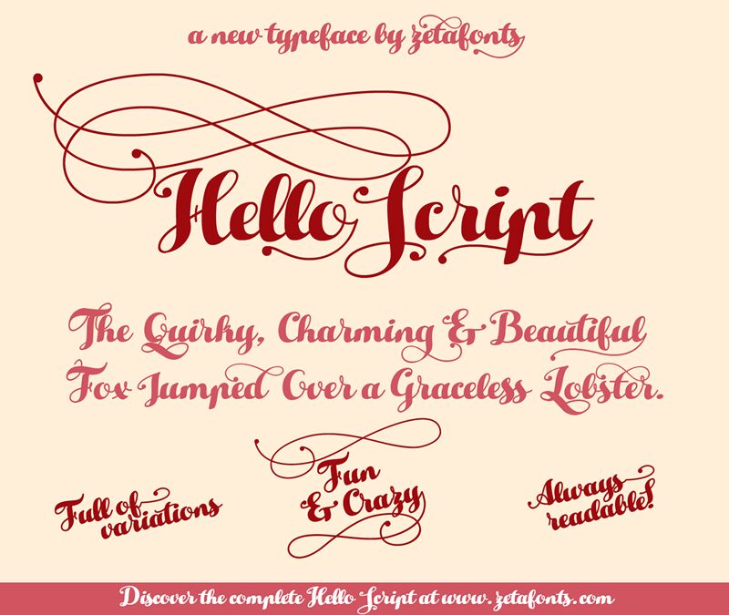 Hello Script Carattere