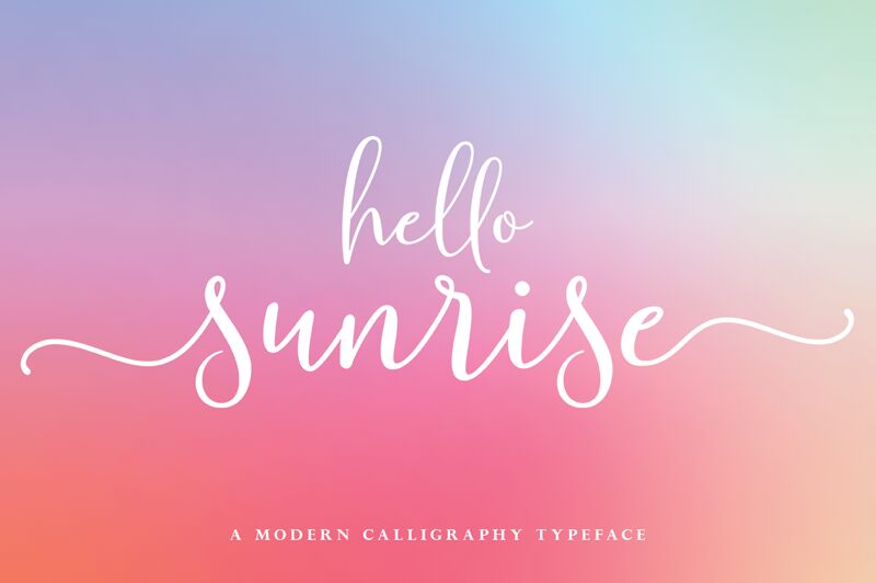 Hello Sunrise Script Czcionka