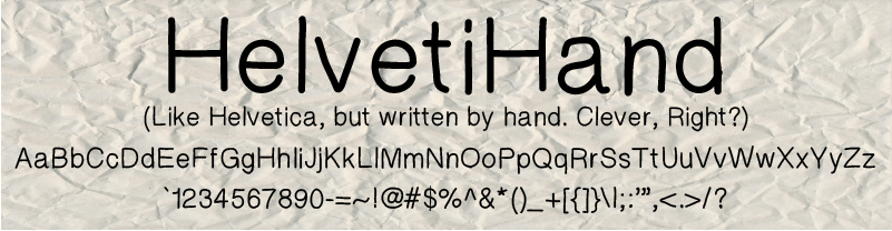 HelvetiHand Schriftart