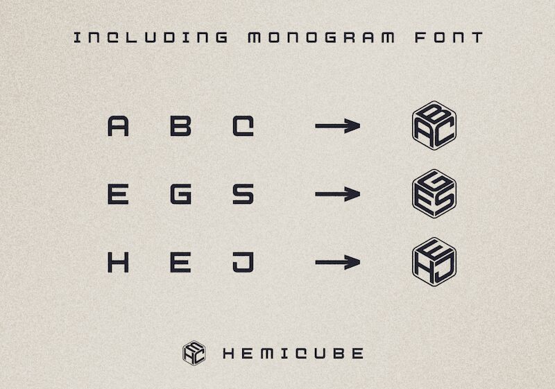 Hemicube Logo Schriftart