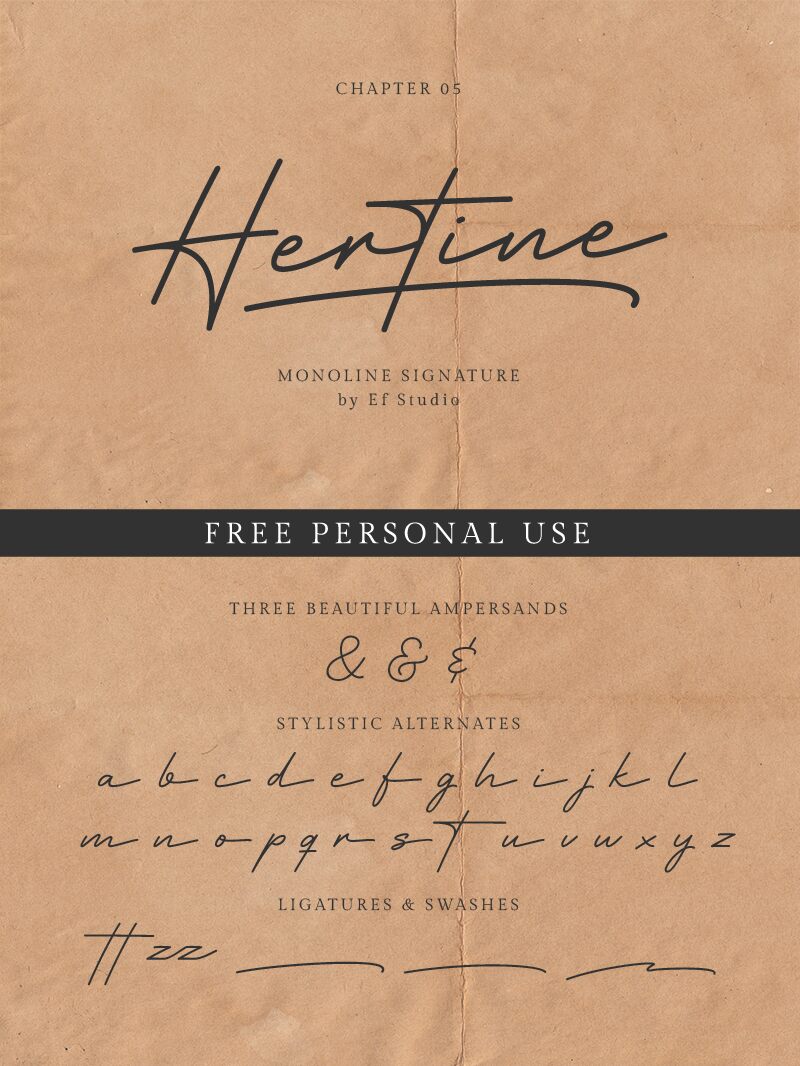 Hertine Schriftart
